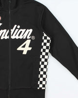Vintage Y2K 00s Indian Motorcycle Checkered Track Jacket - L