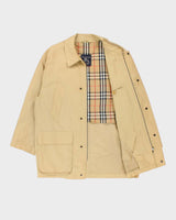 Vintage 1990s Burberry For Maruzen Tokyo Belfield Lightweight Cotton Chore Jacket - L