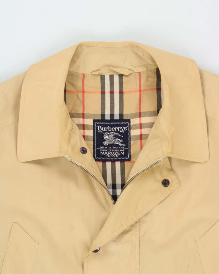 Vintage 1990s Burberry For Maruzen Tokyo Belfield Lightweight Cotton Chore Jacket - L