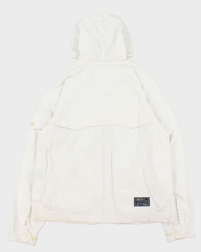 Vintage Y2K 00s Polo Ralph Lauren Swimwear Big Pony Hooded Canvas Jacket - M