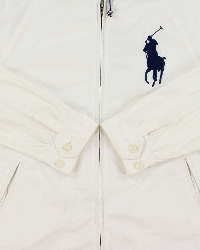 Vintage Y2K 00s Polo Ralph Lauren Swimwear Big Pony Hooded Canvas Jacket - M