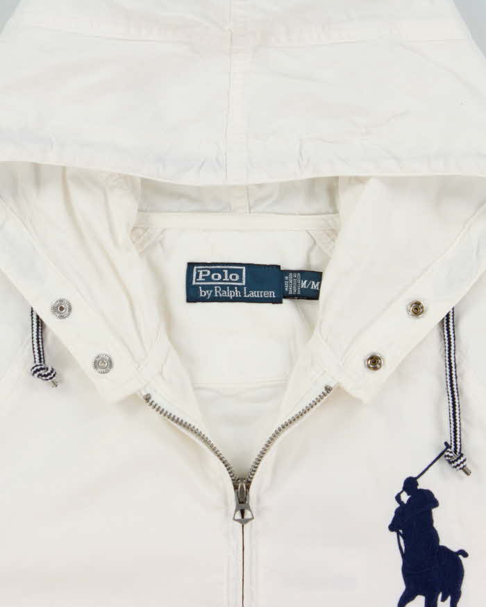 Vintage Y2K 00s Polo Ralph Lauren Swimwear Big Pony Hooded Canvas Jacket - M