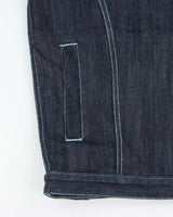Vintage 1990s Oversized Contrast Stitch Raw Japanese Denim Jacket - L