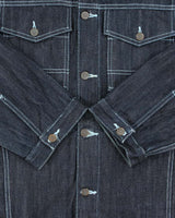 Vintage 1990s Oversized Contrast Stitch Raw Japanese Denim Jacket - L