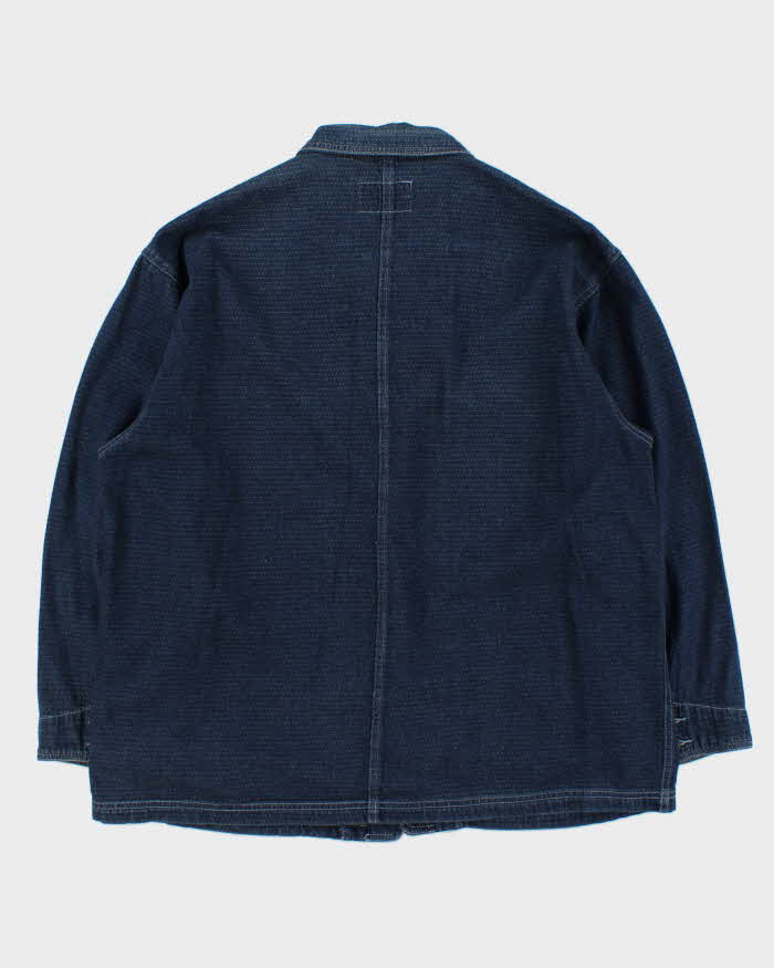 Vintage Y2K 00s Has'Been Japanese Indigo Denim Chore Jacket - L