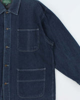 Vintage Y2K 00s Has'Been Japanese Indigo Denim Chore Jacket - L