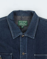 Vintage Y2K 00s Has'Been Japanese Indigo Denim Chore Jacket - L