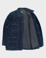 Vintage Y2K 00s Has'Been Japanese Indigo Denim Chore Jacket - L