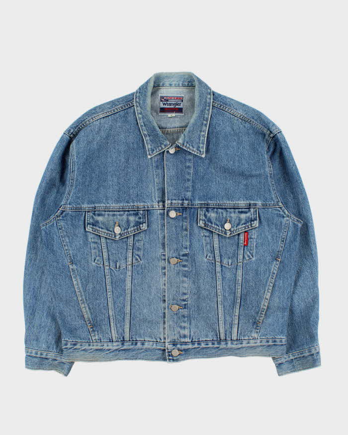 Vintage 1990s Wrangler M4900 Light Wash Denim Trucker Jacket - XL