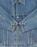 Vintage 1990s Wrangler M4900 Light Wash Denim Trucker Jacket - XL