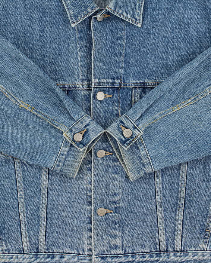 Vintage 1990s Wrangler M4900 Light Wash Denim Trucker Jacket - XL