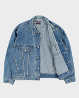 Vintage 1990s Wrangler M4900 Light Wash Denim Trucker Jacket - XL