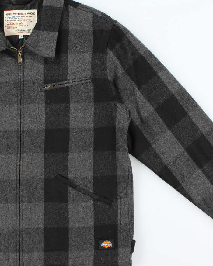 Vintage Dickies Buffalo Plaid Quilt Lined Wool Blend Workwear Jacket - XL