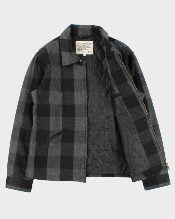 Vintage Dickies Buffalo Plaid Quilt Lined Wool Blend Workwear Jacket - XL
