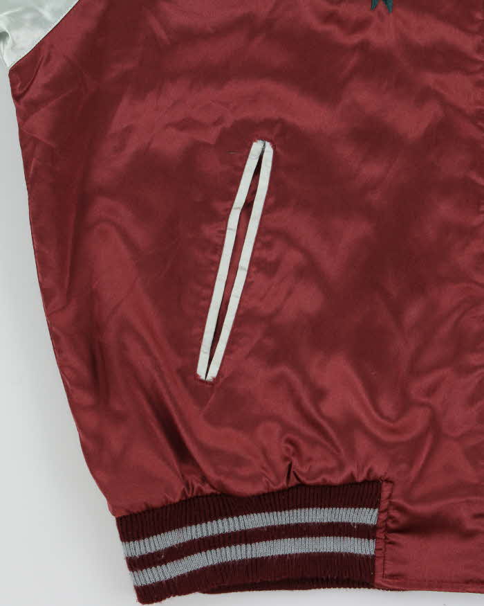 Vintage Y2K 00s Hoshihime Japan Sukajan Souvenir Satin Varsity Bomber Jacket - XL