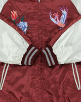 Vintage Y2K 00s Hoshihime Japan Sukajan Souvenir Satin Varsity Bomber Jacket - XL