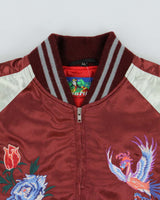 Vintage Y2K 00s Hoshihime Japan Sukajan Souvenir Satin Varsity Bomber Jacket - XL