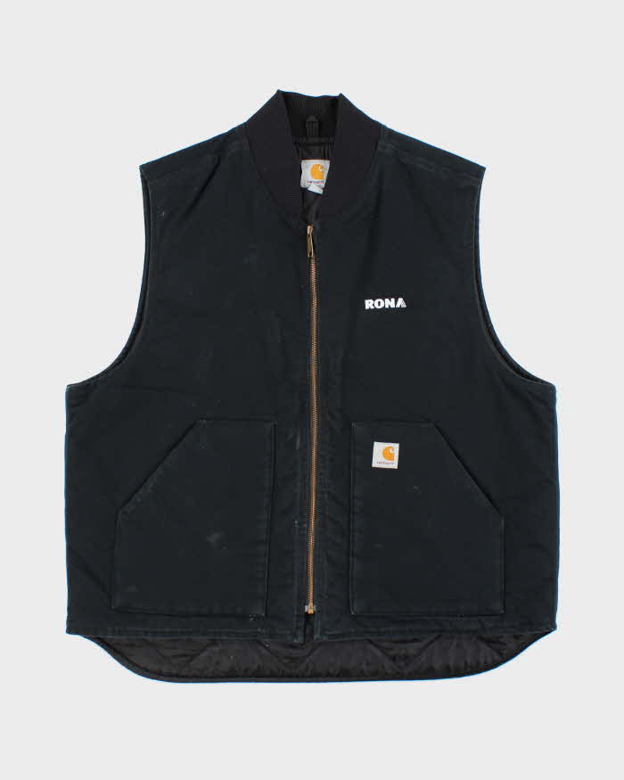 Vintage Carhartt VO1 Arctic Quilt Duck Canvas Distressed Workwear Gilet - XL