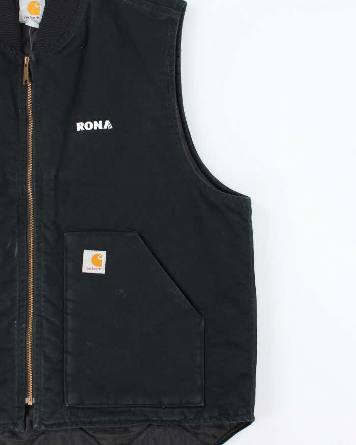Vintage Carhartt VO1 Arctic Quilt Duck Canvas Distressed Workwear Gilet - XL