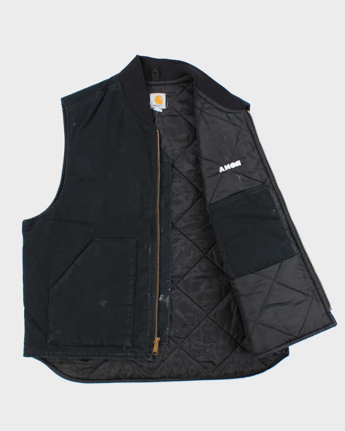 Vintage Carhartt VO1 Arctic Quilt Duck Canvas Distressed Workwear Gilet - XL