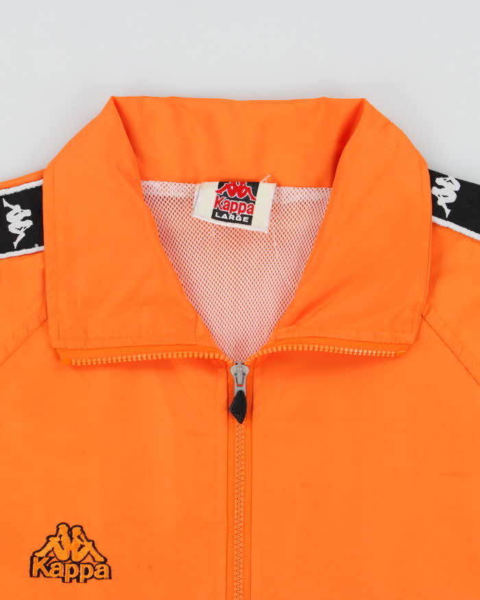 Vintage 1990s Kappa Embroidered Spell Out Soft Shell Windbreaker Jacket - L