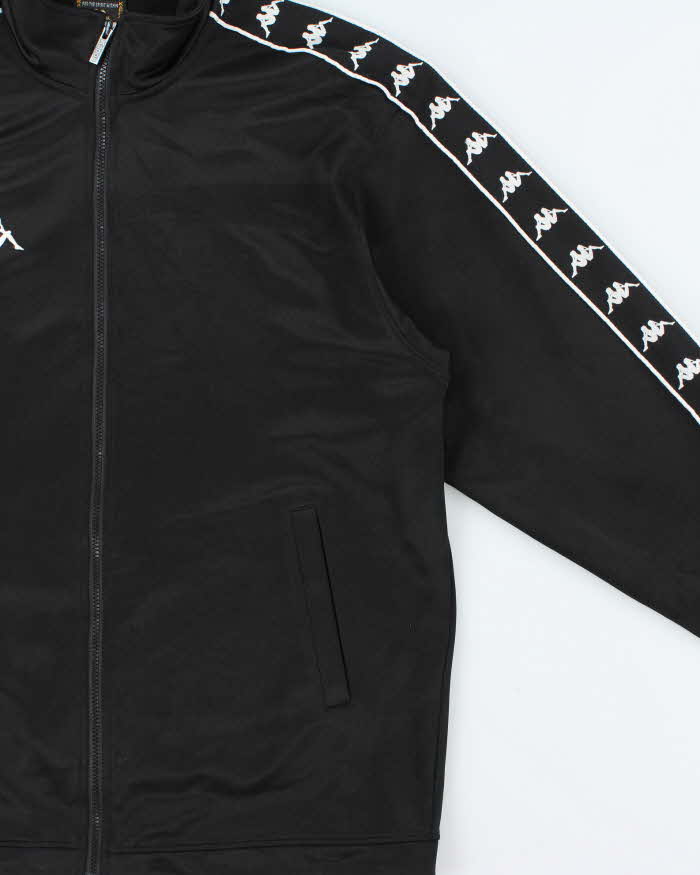 Vintage 1990s Kappa Black Classic Logo Track Jacket - M