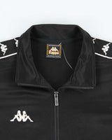 Vintage 1990s Kappa Black Classic Logo Track Jacket - M