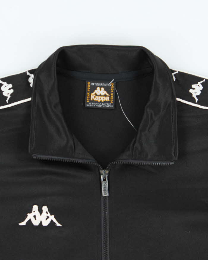 Vintage 1990s Kappa Black Classic Logo Track Jacket - M