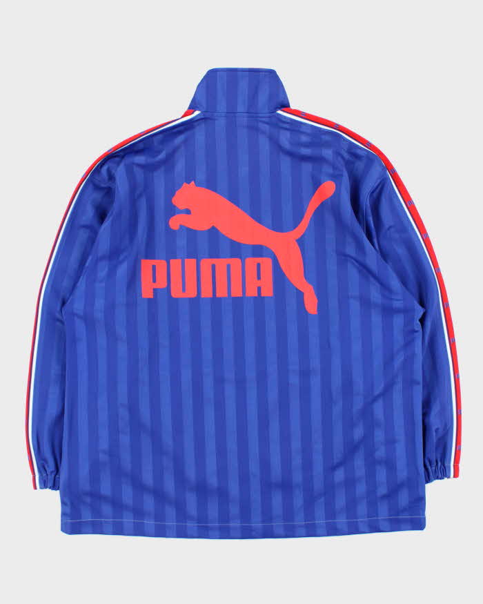 Vintage 1990s Puma Striped Reverse Spell Out Football Track Jacket - XL