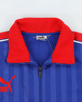 Vintage 1990s Puma Striped Reverse Spell Out Football Track Jacket - XL