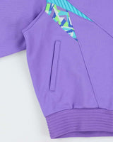 Vintage 1980s Champion Japan Patterned Boxy Track Jacket - M