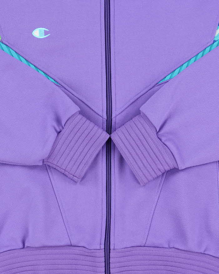 Vintage 1980s Champion Japan Patterned Boxy Track Jacket - M