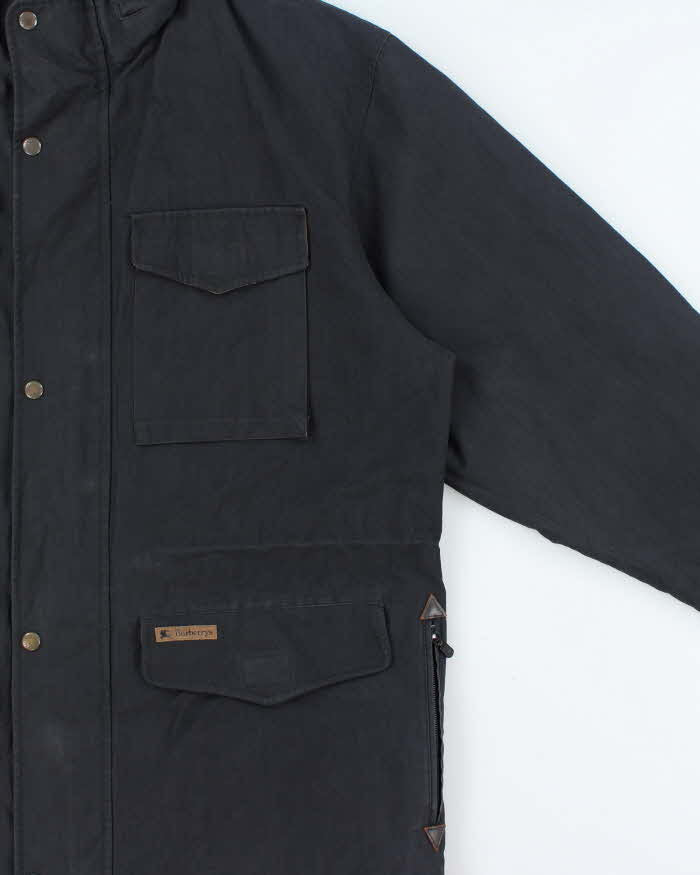 Vintage 1990s Burberry Polycotton Canvas Nova Check Lined Waterproof Outdoors Jacket - L