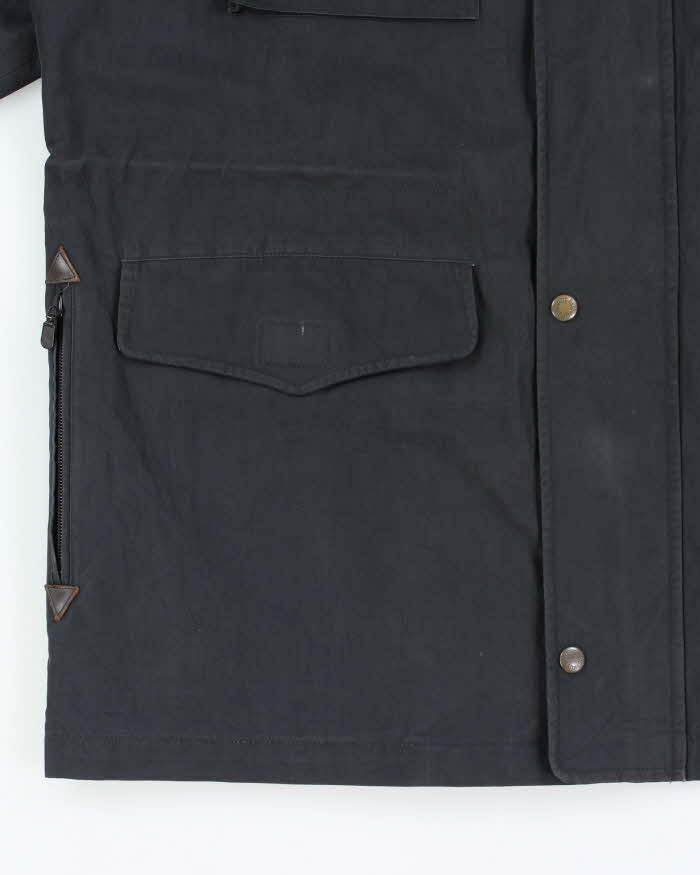 Vintage 1990s Burberry Polycotton Canvas Nova Check Lined Waterproof Outdoors Jacket - L