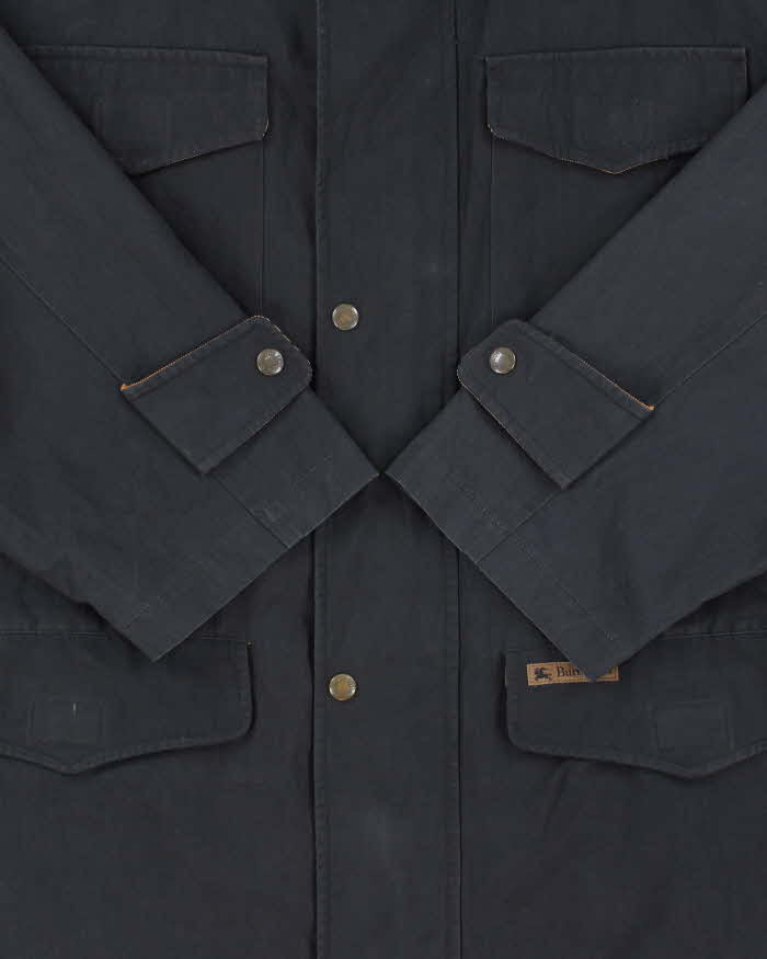 Vintage 1990s Burberry Polycotton Canvas Nova Check Lined Waterproof Outdoors Jacket - L