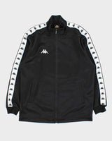Vintage 1990s Kappa Black Classic Logo Track Jacket - L