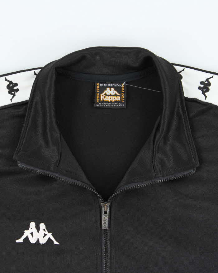 Vintage 1990s Kappa Black Classic Logo Track Jacket - L