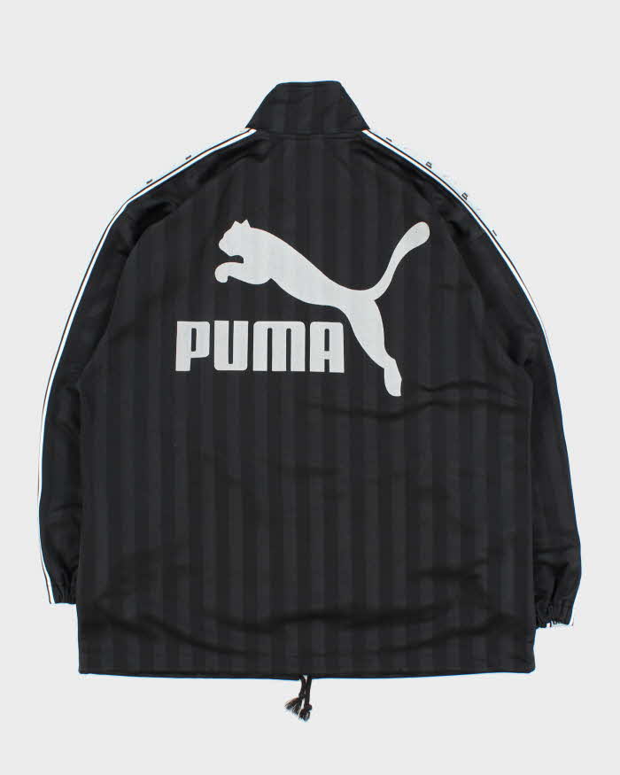 Vintage 1990s Puma Striped Reverse Spell Out Football Track Jacket - L