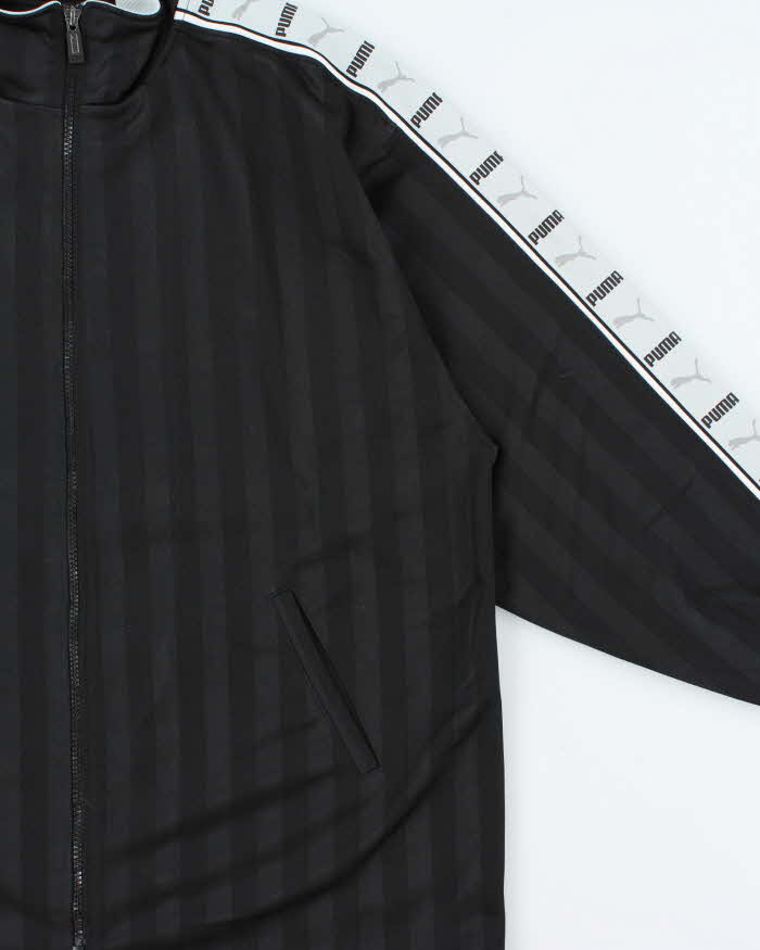 Vintage 1990s Puma Striped Reverse Spell Out Football Track Jacket - L