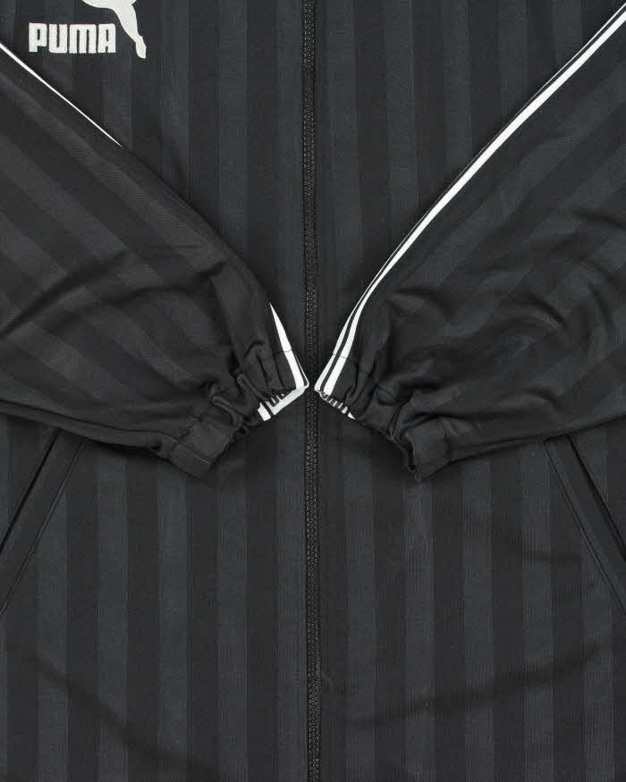 Vintage 1990s Puma Striped Reverse Spell Out Football Track Jacket - L