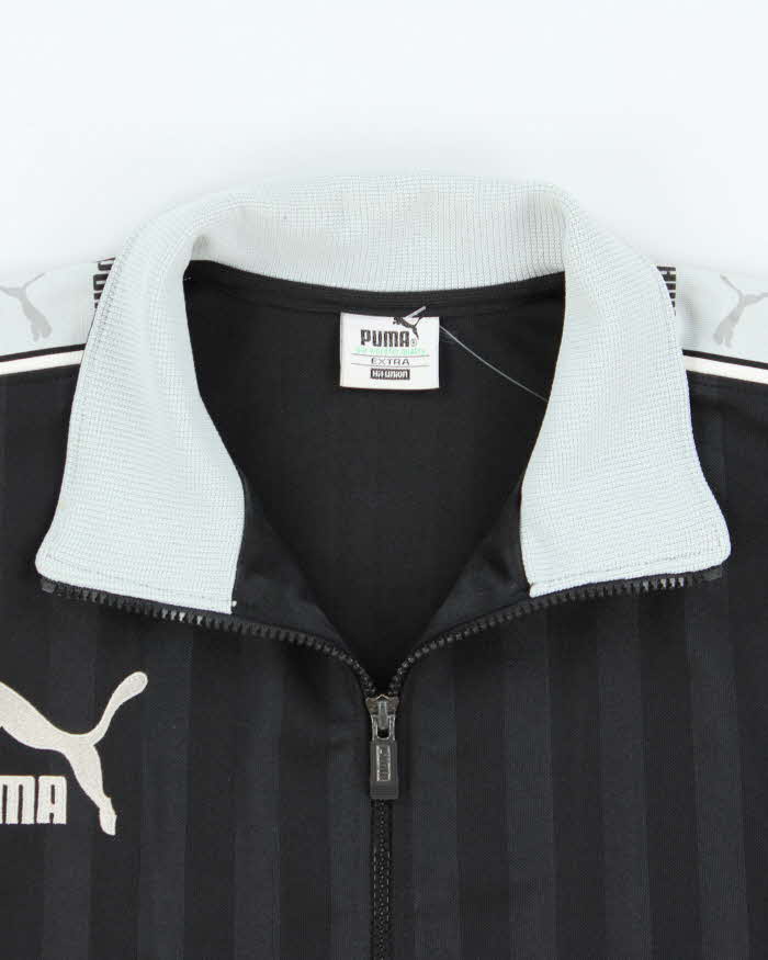 Vintage 1990s Puma Striped Reverse Spell Out Football Track Jacket - L