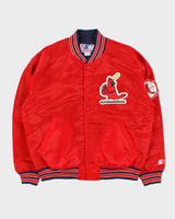 Vintage 1990s Starter St. Louis Cardinals Satin Varsity Baseball Jacket - L