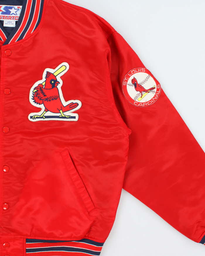 Vintage 1990s Starter St. Louis Cardinals Satin Varsity Baseball Jacket - L