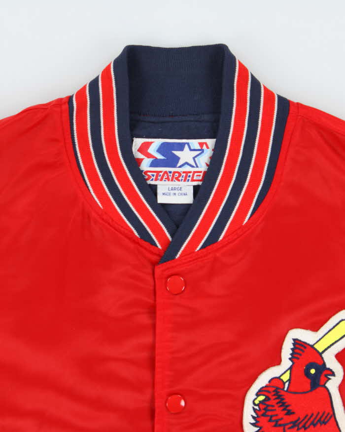 Vintage 1990s Starter St. Louis Cardinals Satin Varsity Baseball Jacket - L