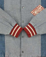Vintage Y2K 00s Double Name Japan World Series Denim Varsity Baseball Jacket - XL