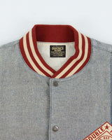 Vintage Y2K 00s Double Name Japan World Series Denim Varsity Baseball Jacket - XL