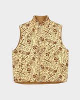 Vintage Y2K 00s Leflah Japan Skatewear Reversible Canvas Gilet  - L