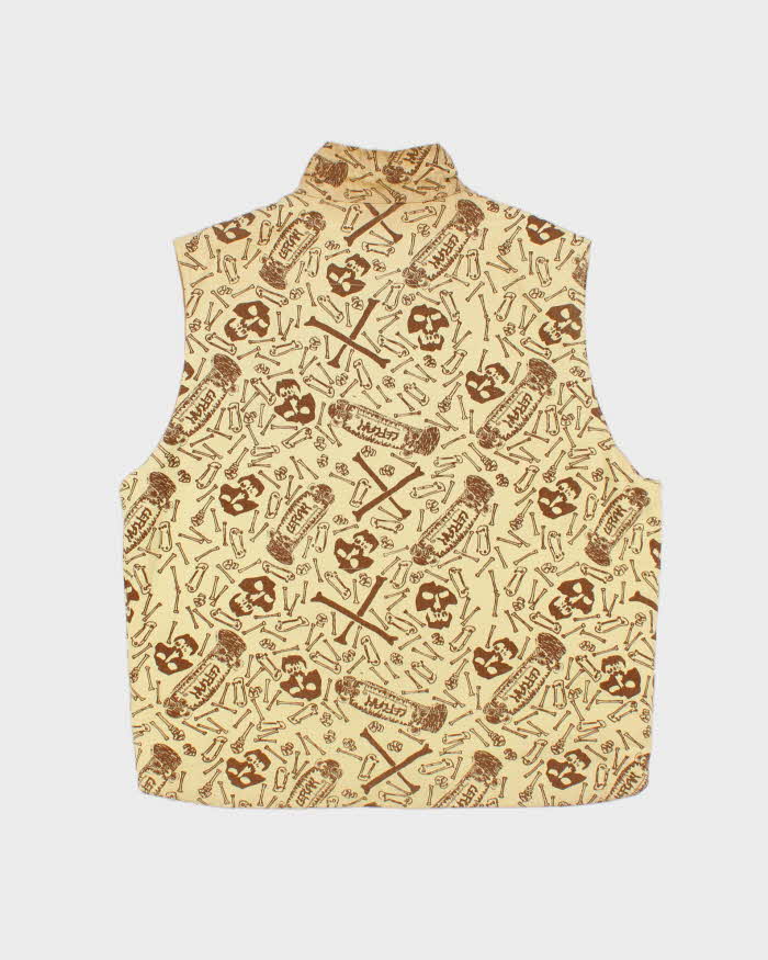 Vintage Y2K 00s Leflah Japan Skatewear Reversible Canvas Gilet  - L