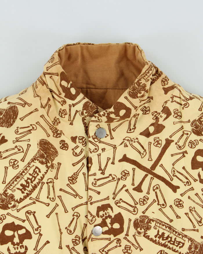Vintage Y2K 00s Leflah Japan Skatewear Reversible Canvas Gilet  - L