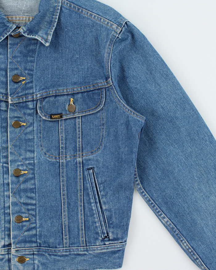 Vintage 1970s Lee Riders Made In USA Denim Trucker Jacket  - L